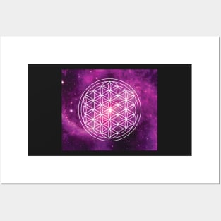 Flower of Life Galaxy Posters and Art